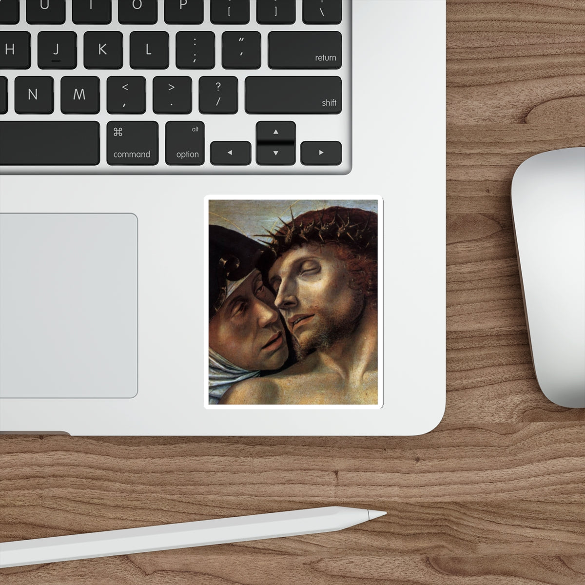 BELLINI, Giovanni - 1459 - Pieta (detail)2 (Artwork) STICKER Vinyl Die-Cut Decal-The Sticker Space