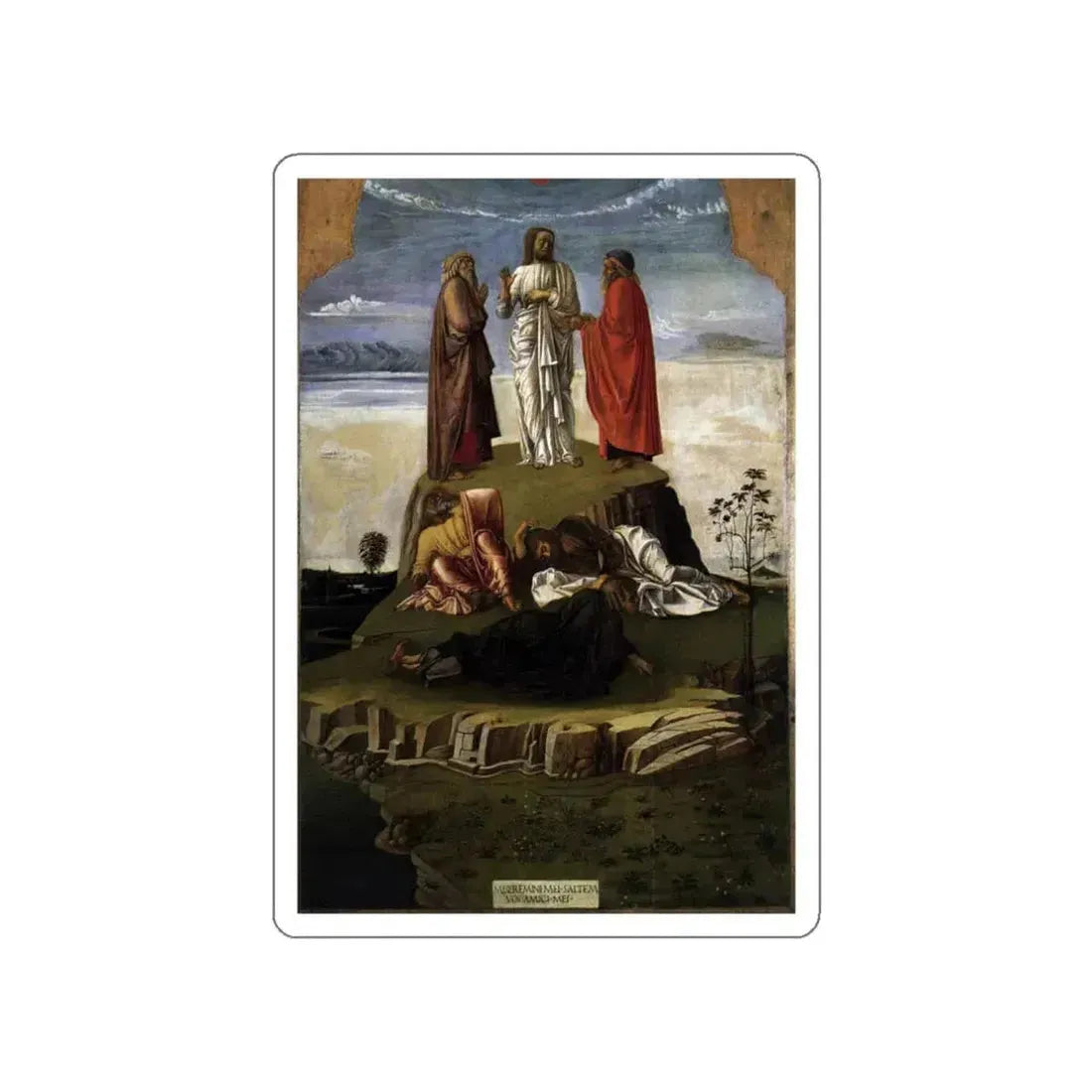 BELLINI, Giovanni - 1459 - Transfiguration of Christ (Artwork) STICKER Vinyl Die-Cut Decal White Die-Cut 3 Inch - The Sticker Space