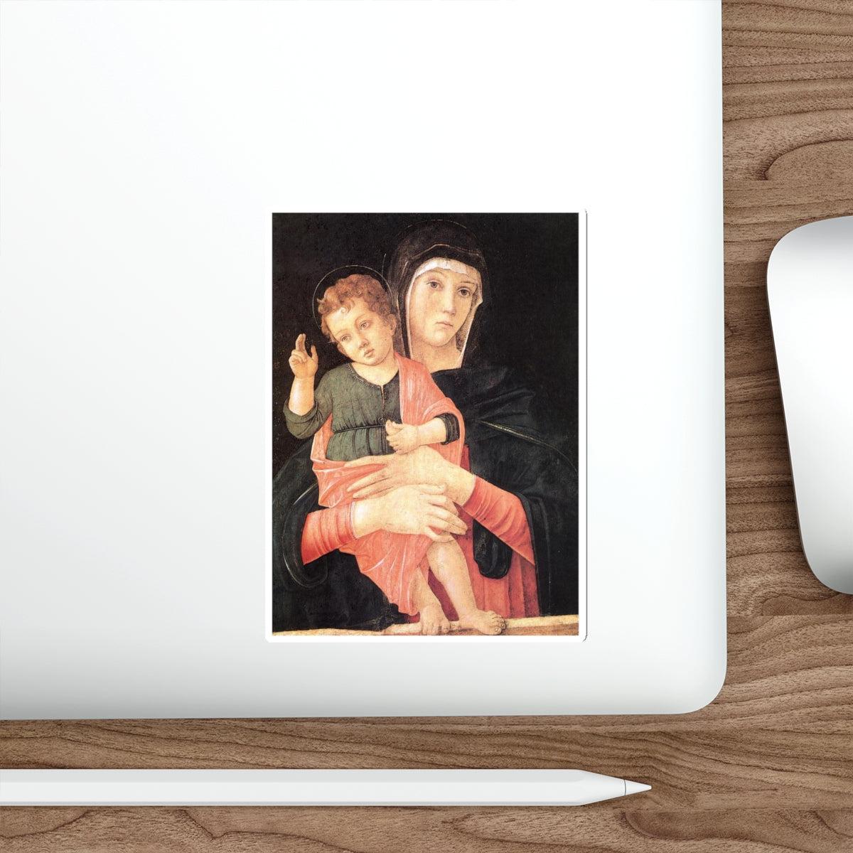 BELLINI, Giovanni - 1460-69 - Madonna with Child Blessing (Artwork) STICKER Vinyl Die-Cut Decal-The Sticker Space