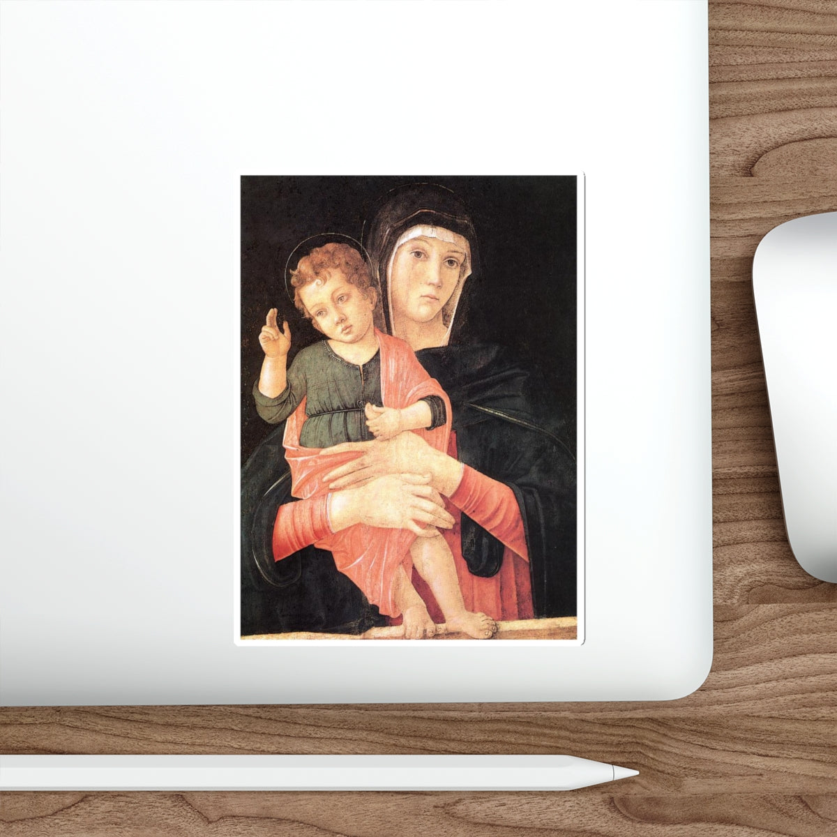 BELLINI, Giovanni - 1460-69 - Madonna with Child Blessing (Artwork) STICKER Vinyl Die-Cut Decal-The Sticker Space