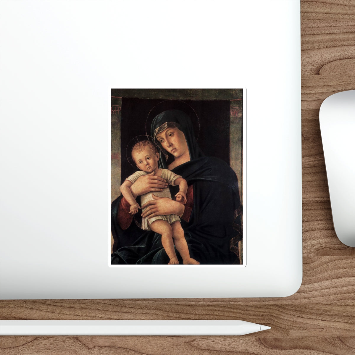 BELLINI, Giovanni - 1460-69 - Madonna with the Child (Greek Madonna) (Artwork) STICKER Vinyl Die-Cut Decal-The Sticker Space