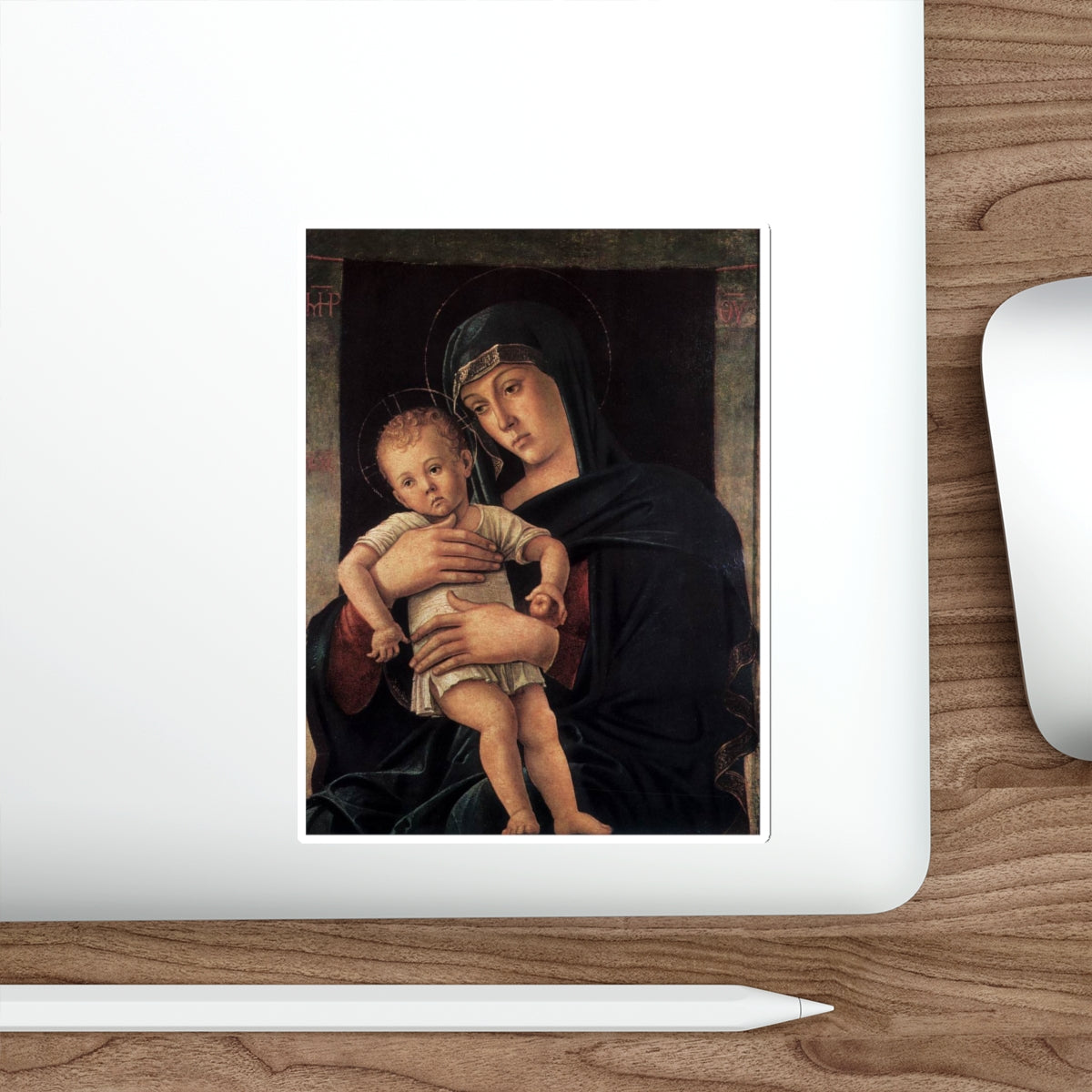 BELLINI, Giovanni - 1460-69 - Madonna with the Child (Greek Madonna) (Artwork) STICKER Vinyl Die-Cut Decal-The Sticker Space