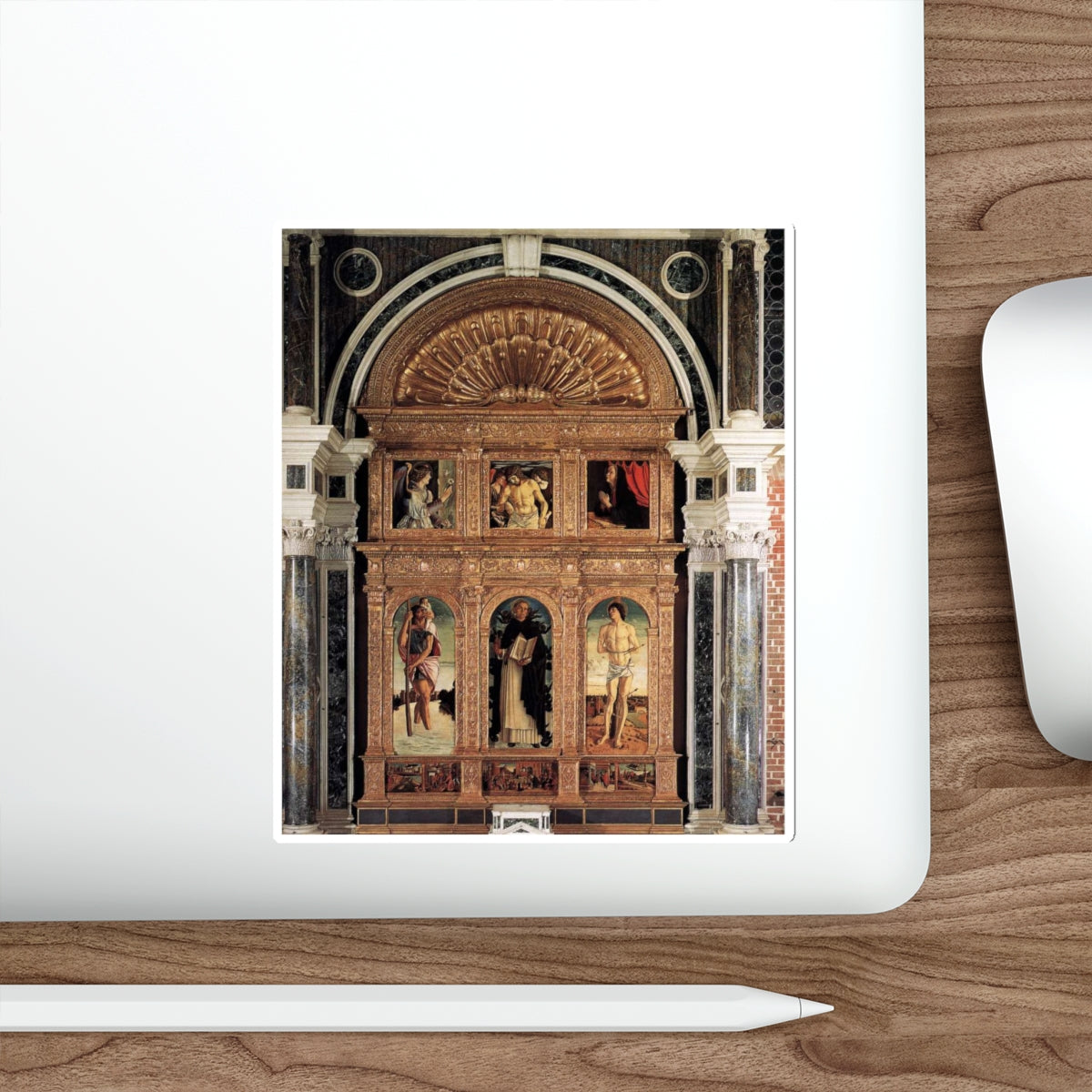 BELLINI, Giovanni - 1460-69 - Polyptych of San Vincenzo Ferreri (Artwork) STICKER Vinyl Die-Cut Decal-The Sticker Space