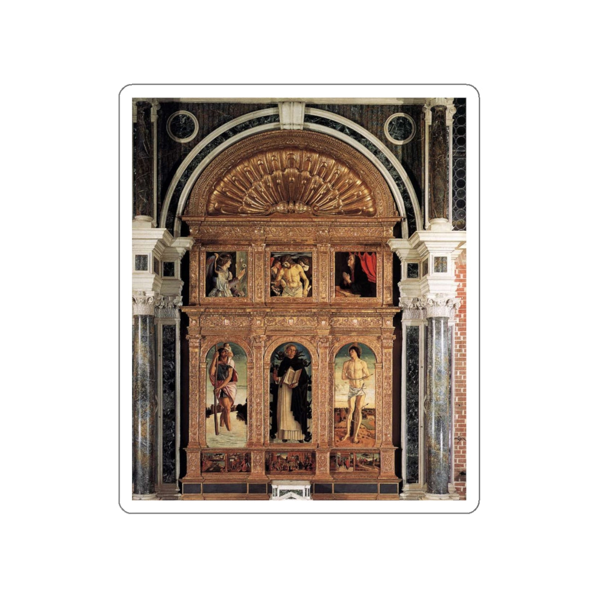 BELLINI, Giovanni - 1460-69 - Polyptych of San Vincenzo Ferreri (Artwork) STICKER Vinyl Die-Cut Decal-White-The Sticker Space