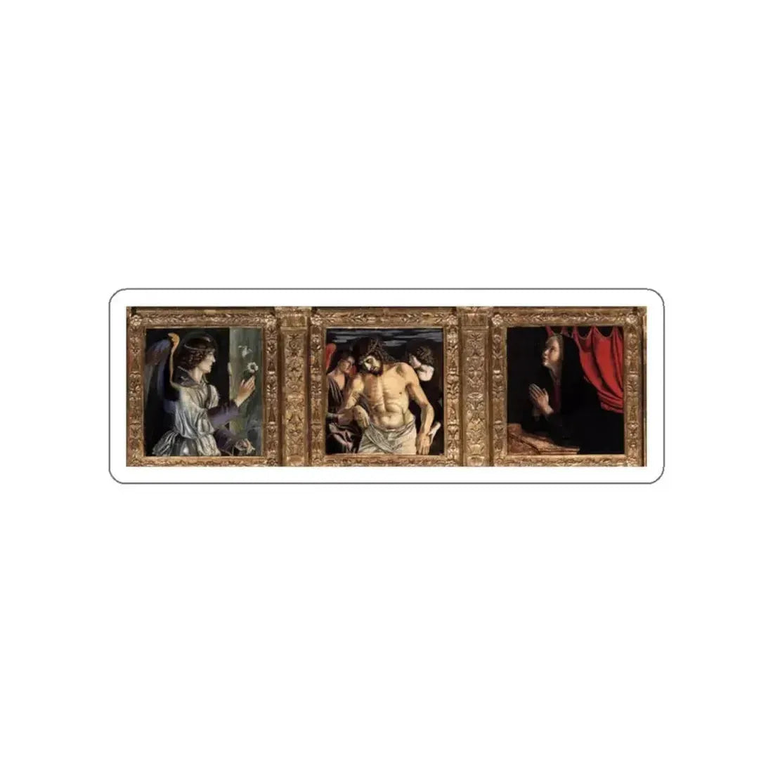 BELLINI, Giovanni - 1460-69 - Polyptych of San Vincenzo Ferreri (detail) (Artwork) STICKER Vinyl Die-Cut Decal - The Sticker Space