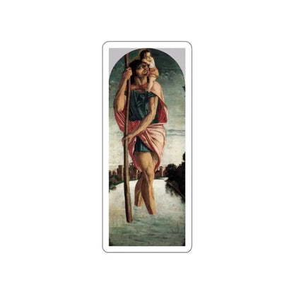 BELLINI, Giovanni - 1460-69 - Polyptych of San Vincenzo Ferreri (left panel) (Artwork) STICKER Vinyl Die-Cut Decal White Die-Cut 6 Inch - The Sticker Space