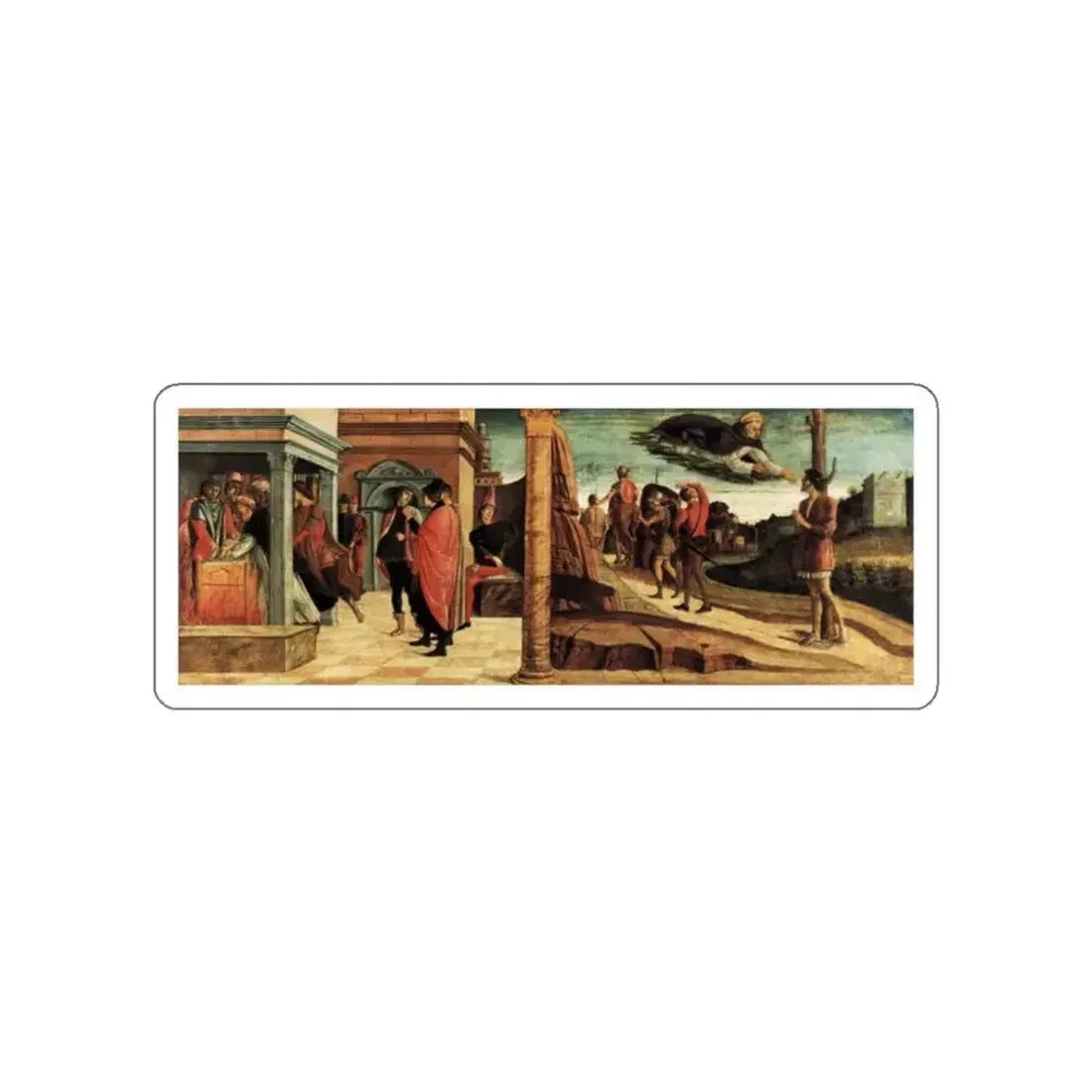 BELLINI, Giovanni - 1460-69 - Polyptych of San Vincenzo Ferreri (predella)3 (Artwork) STICKER Vinyl Die-Cut Decal - The Sticker Space