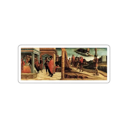 BELLINI, Giovanni - 1460-69 - Polyptych of San Vincenzo Ferreri (predella)3 (Artwork) STICKER Vinyl Die-Cut Decal - The Sticker Space