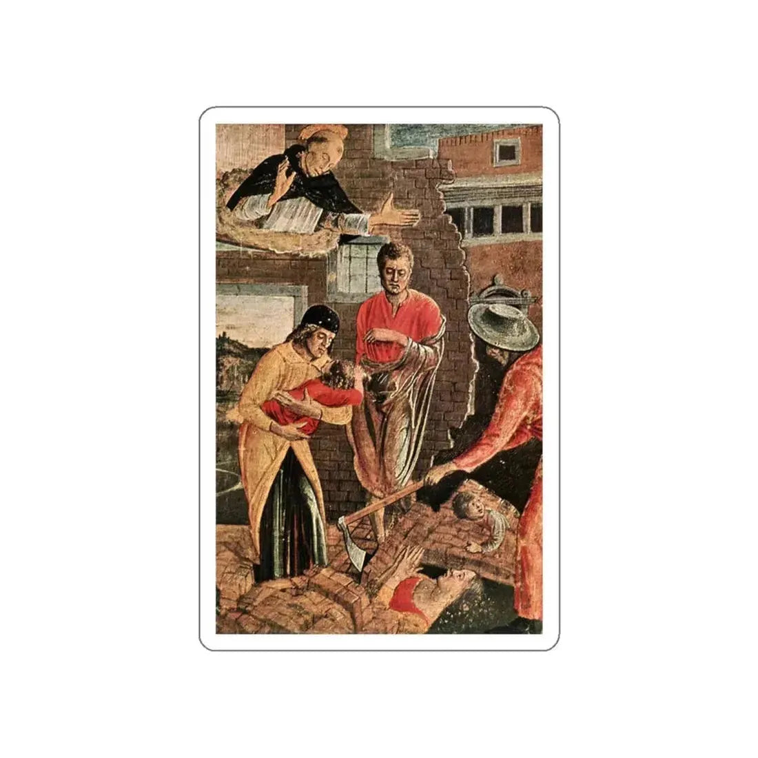 BELLINI, Giovanni - 1460-69 - Polyptych of San Vincenzo Ferreri (predella)4 (Artwork) STICKER Vinyl Die-Cut Decal White Die-Cut 6 Inch - The Sticker Space