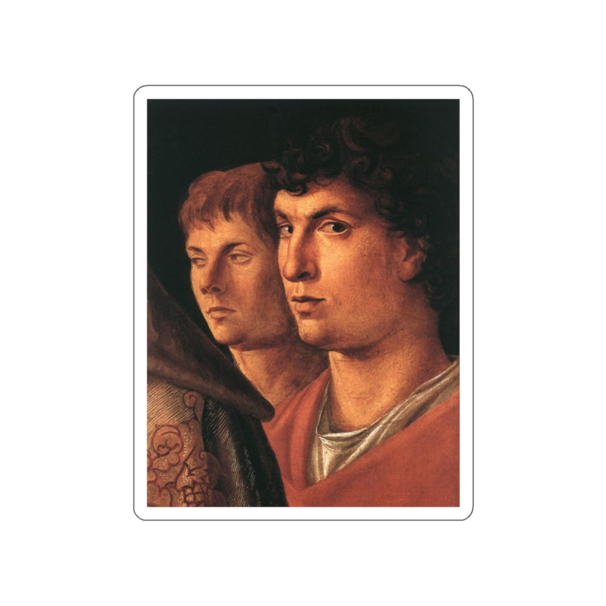 BELLINI, Giovanni - 1460-69 - Presentation at the Temple (detail) (Artwork) STICKER Vinyl Die-Cut Decal-White-The Sticker Space