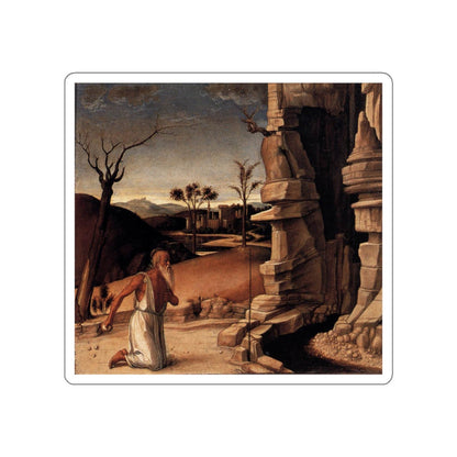 BELLINI, Giovanni - 1470-79 - pesaro - Pesaro Altarpiece (predella)3 (Artwork) STICKER Vinyl Die-Cut Decal-White-The Sticker Space