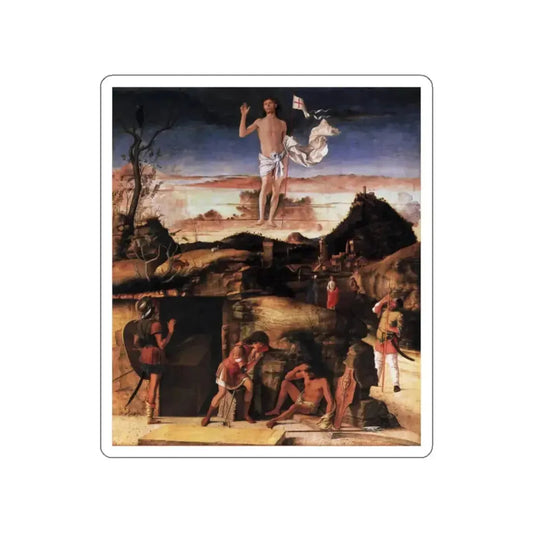BELLINI, Giovanni - 1470-79 - Resurrection of Christ (Artwork) STICKER Vinyl Die-Cut Decal White Die-Cut 2 Inch - The Sticker Space