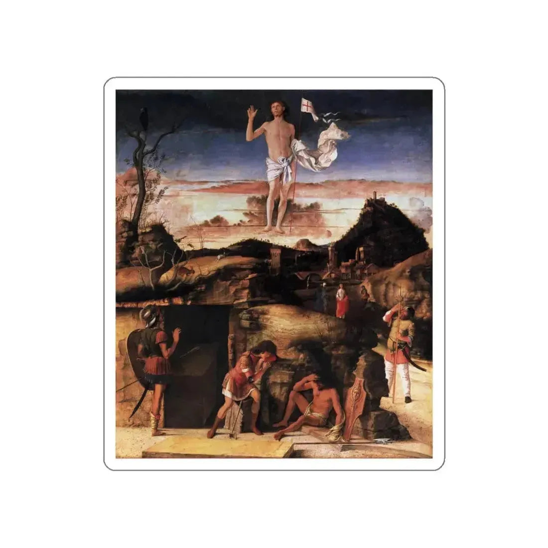 BELLINI, Giovanni - 1470-79 - Resurrection of Christ (Artwork) STICKER Vinyl Die-Cut Decal White Die-Cut 6 Inch - The Sticker Space