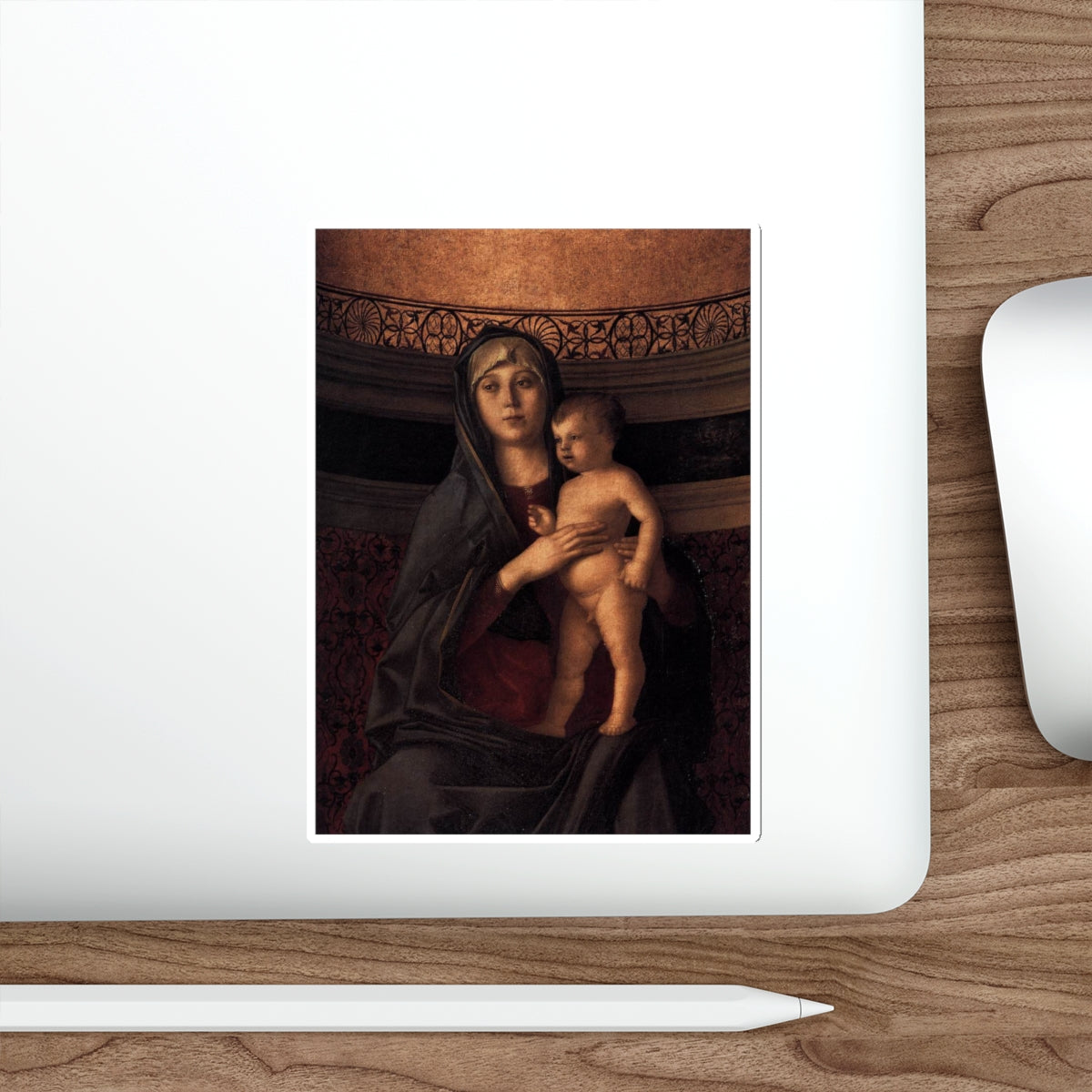 BELLINI, Giovanni - 1480-89 - 2.Frari Triptych - Frari Triptych (detail)3 (Artwork) STICKER Vinyl Die-Cut Decal-The Sticker Space