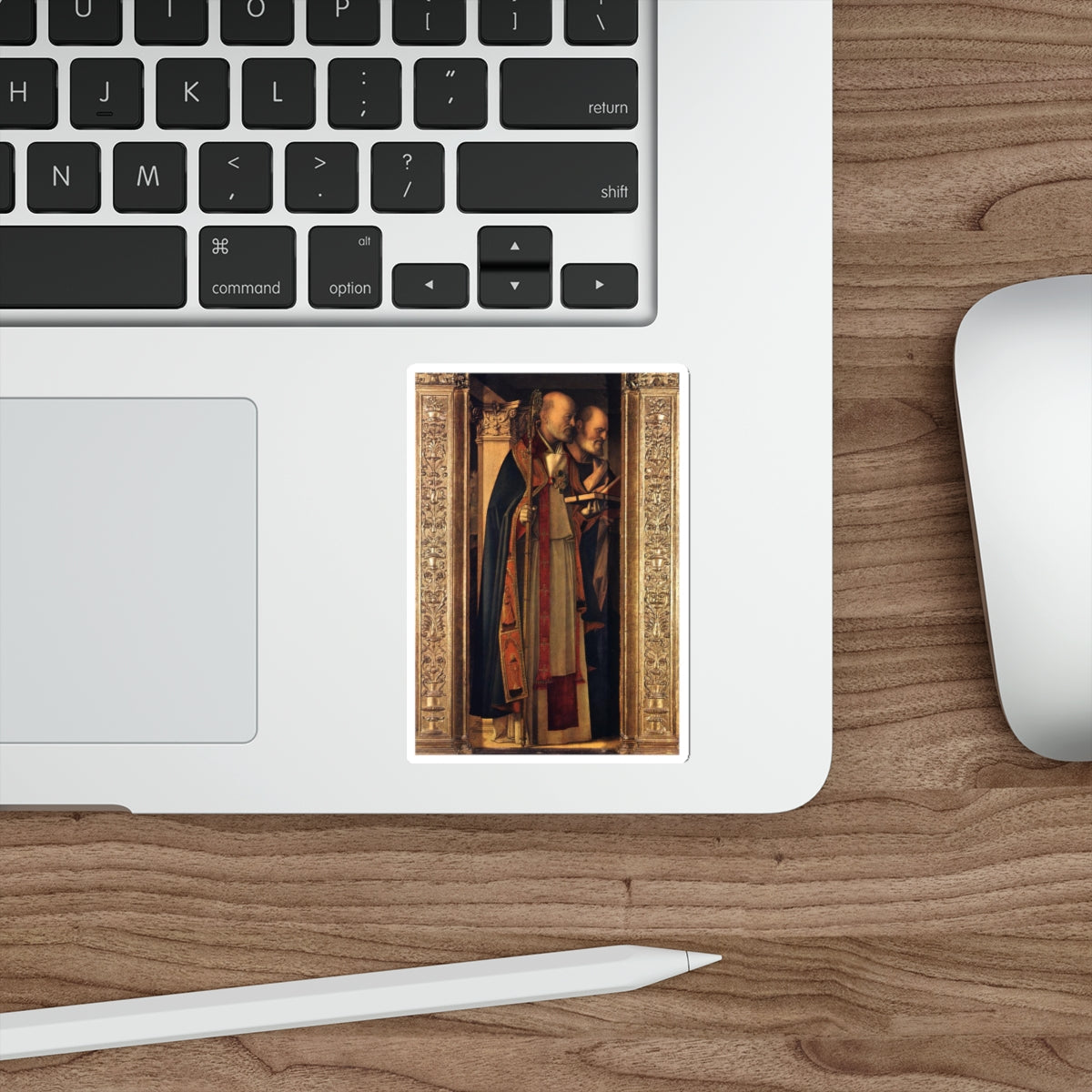 BELLINI, Giovanni - 1480-89 - 2.Frari Triptych - Frari Triptych (detail)4 (Artwork) STICKER Vinyl Die-Cut Decal-The Sticker Space