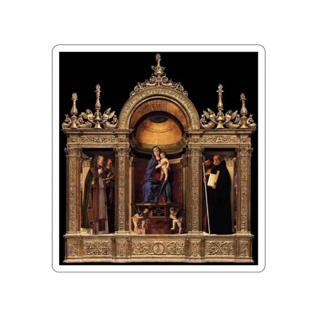BELLINI, Giovanni - 1480-89 - 2.Frari Triptych - Frari Triptych (Artwork) STICKER Vinyl Die-Cut Decal - The Sticker Space