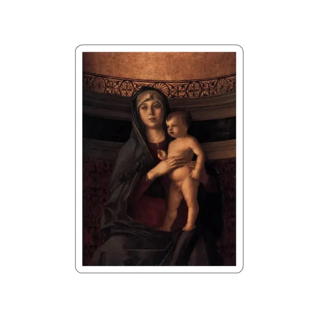 BELLINI, Giovanni - 1480-89 - 2.Frari Triptych - Frari Triptych (detail)3 (Artwork) STICKER Vinyl Die-Cut Decal White Die-Cut 2 Inch - The Sticker Space