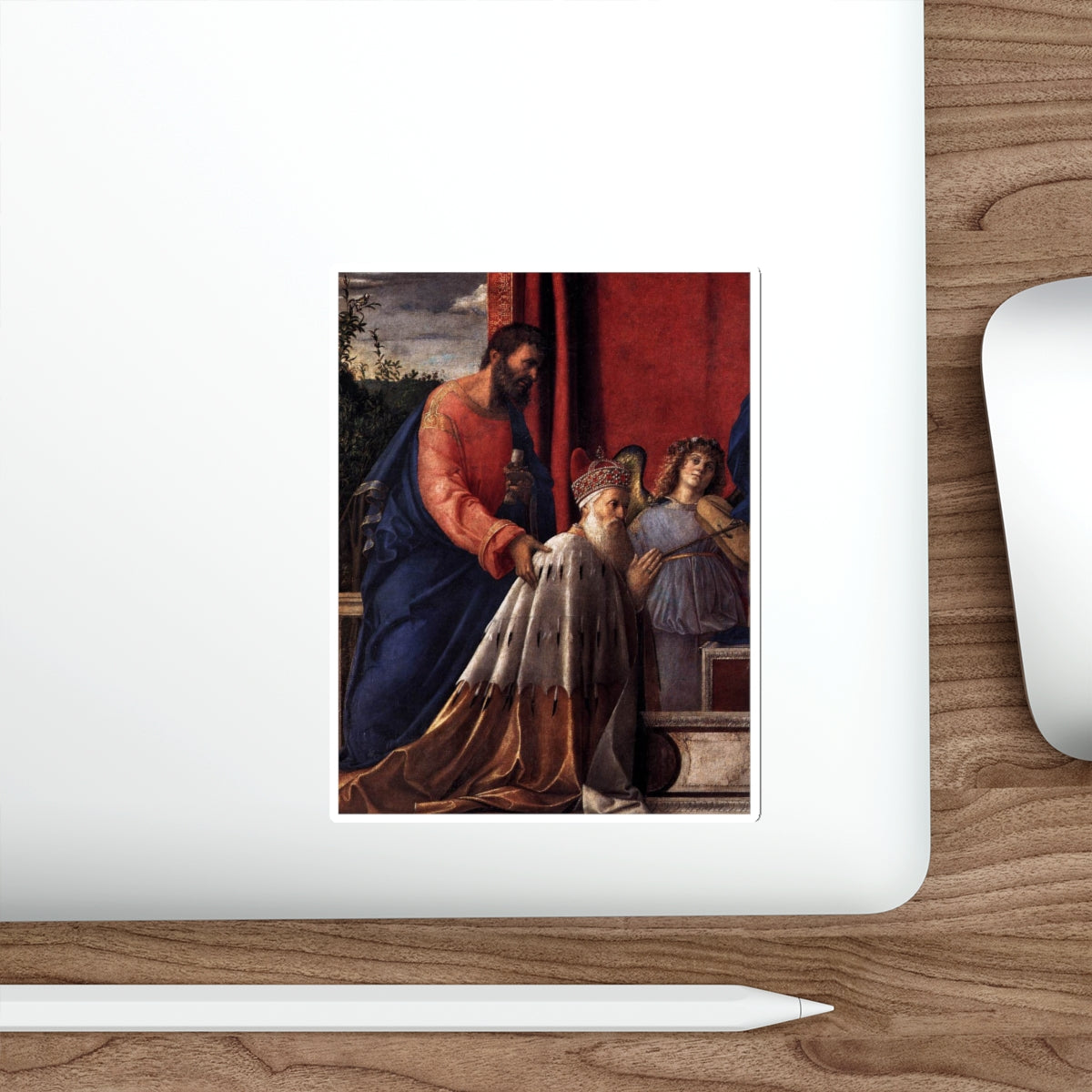 BELLINI, Giovanni - 1480-89 - 3.Barbarigo Altarpiece - Barbarigo Altarpiece (detail) (Artwork) STICKER Vinyl Die-Cut Decal-The Sticker Space