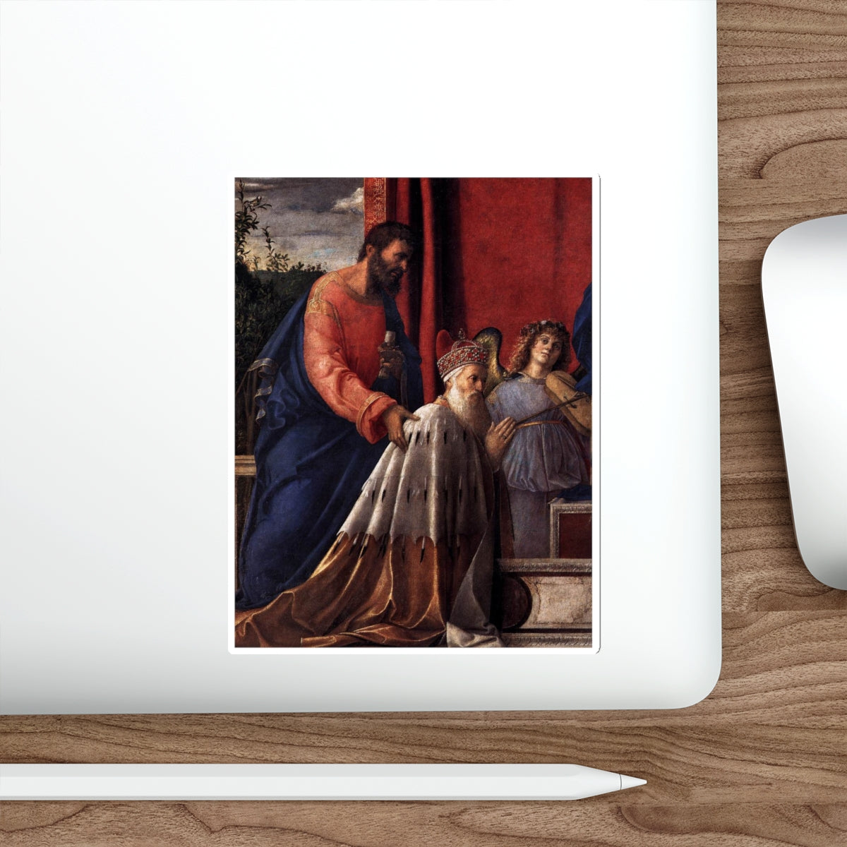 BELLINI, Giovanni - 1480-89 - 3.Barbarigo Altarpiece - Barbarigo Altarpiece (detail) (Artwork) STICKER Vinyl Die-Cut Decal-The Sticker Space