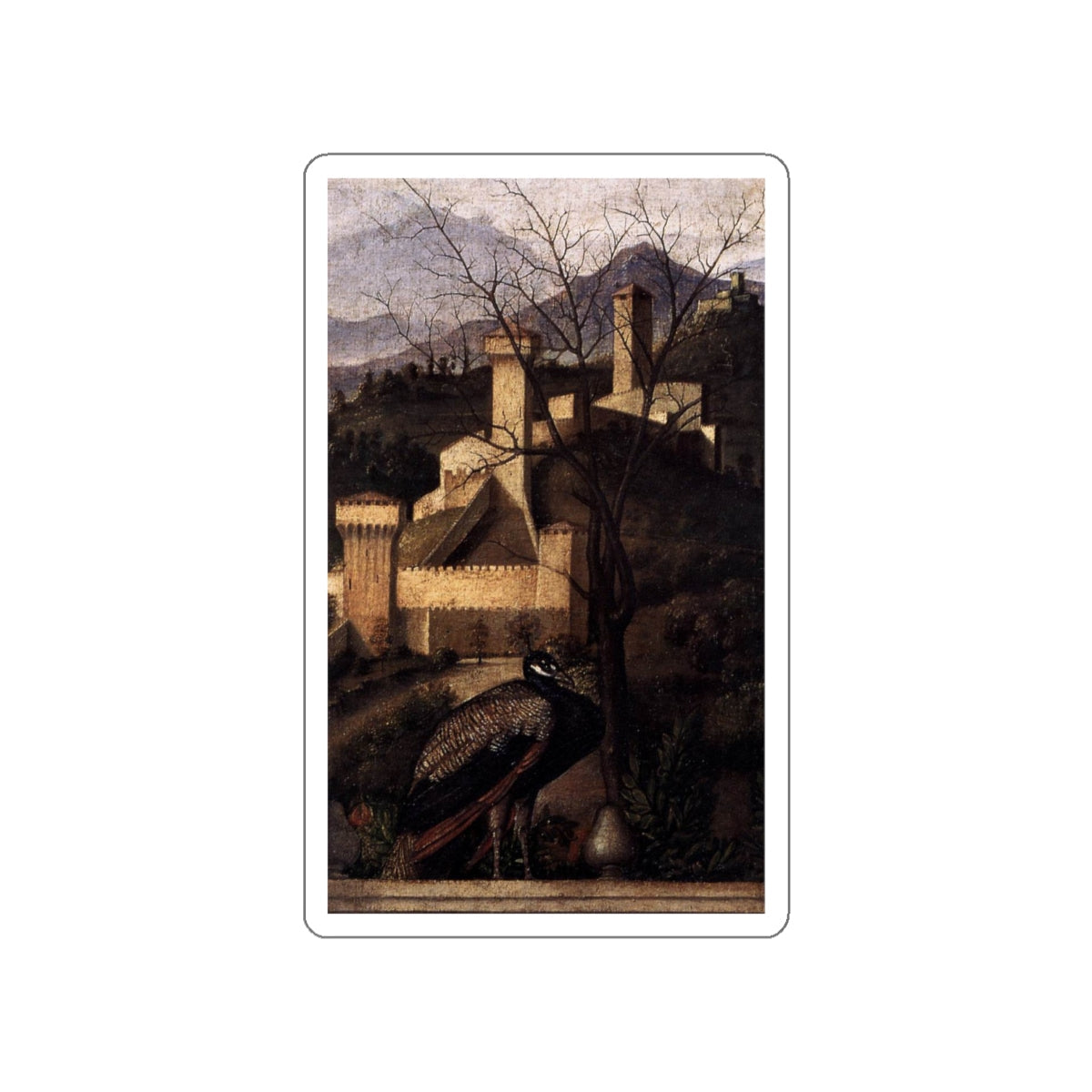 BELLINI, Giovanni - 1480-89 - 3.Barbarigo Altarpiece - Barbarigo Altarpiece (detail)3 (Artwork) STICKER Vinyl Die-Cut Decal-White-The Sticker Space