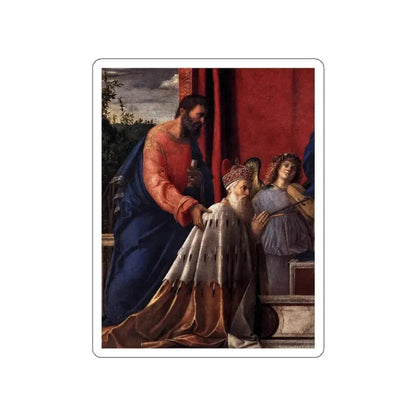BELLINI, Giovanni - 1480-89 - 3.Barbarigo Altarpiece - Barbarigo Altarpiece (detail) (Artwork) STICKER Vinyl Die-Cut Decal White Die-Cut 3 Inch - The Sticker Space