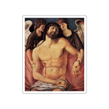 BELLINI, Giovanni - 1480-89 - Dead Christ Supported by Two Angels (Artwork) STICKER Vinyl Die-Cut Decal-White-The Sticker Space