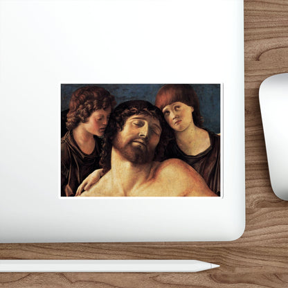 BELLINI, Giovanni - 1480-89 - Dead Christ Supported by Two Angels (detail) (Artwork) STICKER Vinyl Die-Cut Decal-The Sticker Space