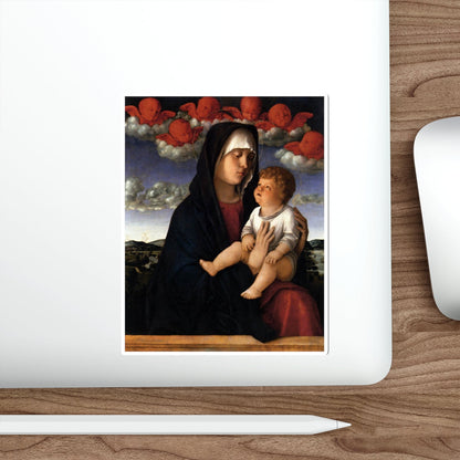 BELLINI, Giovanni - 1480-89 - Madonna of Red Cherubs (Artwork) STICKER Vinyl Die-Cut Decal-The Sticker Space