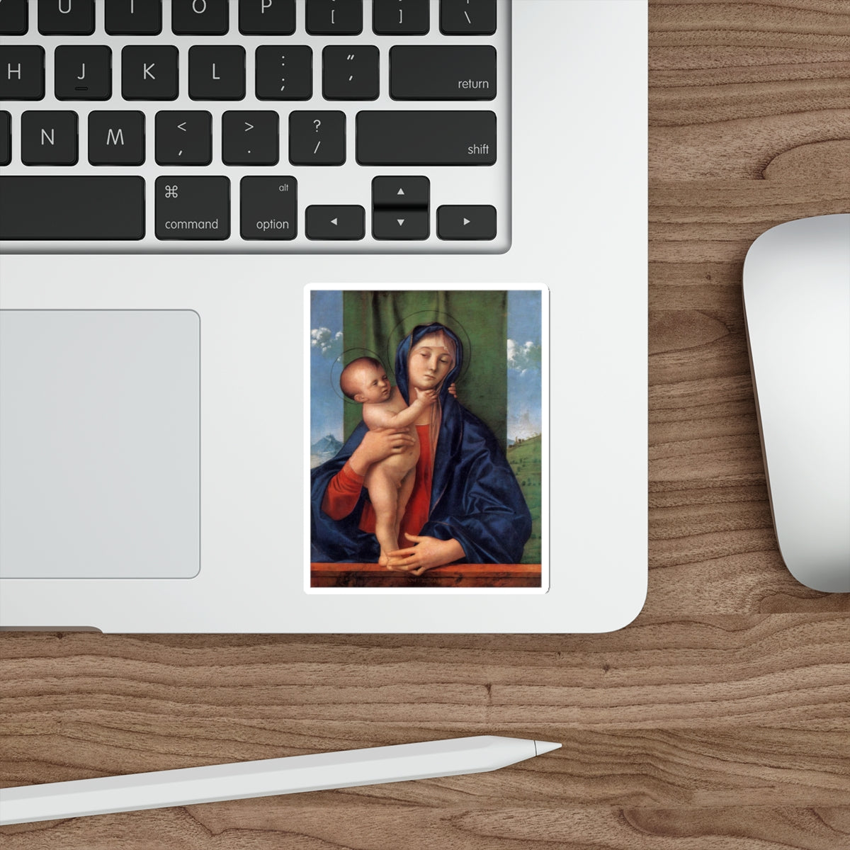 BELLINI, Giovanni - 1480-89 - Madonna with the Child (Artwork) STICKER Vinyl Die-Cut Decal-The Sticker Space