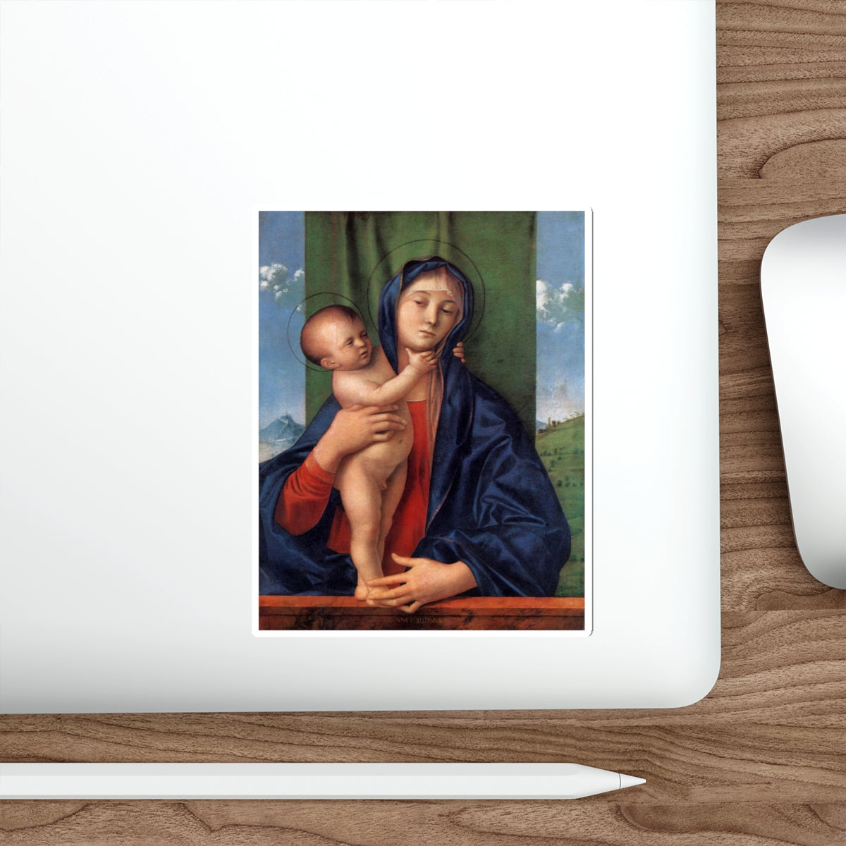 BELLINI, Giovanni - 1480-89 - Madonna with the Child (Artwork) STICKER Vinyl Die-Cut Decal-The Sticker Space