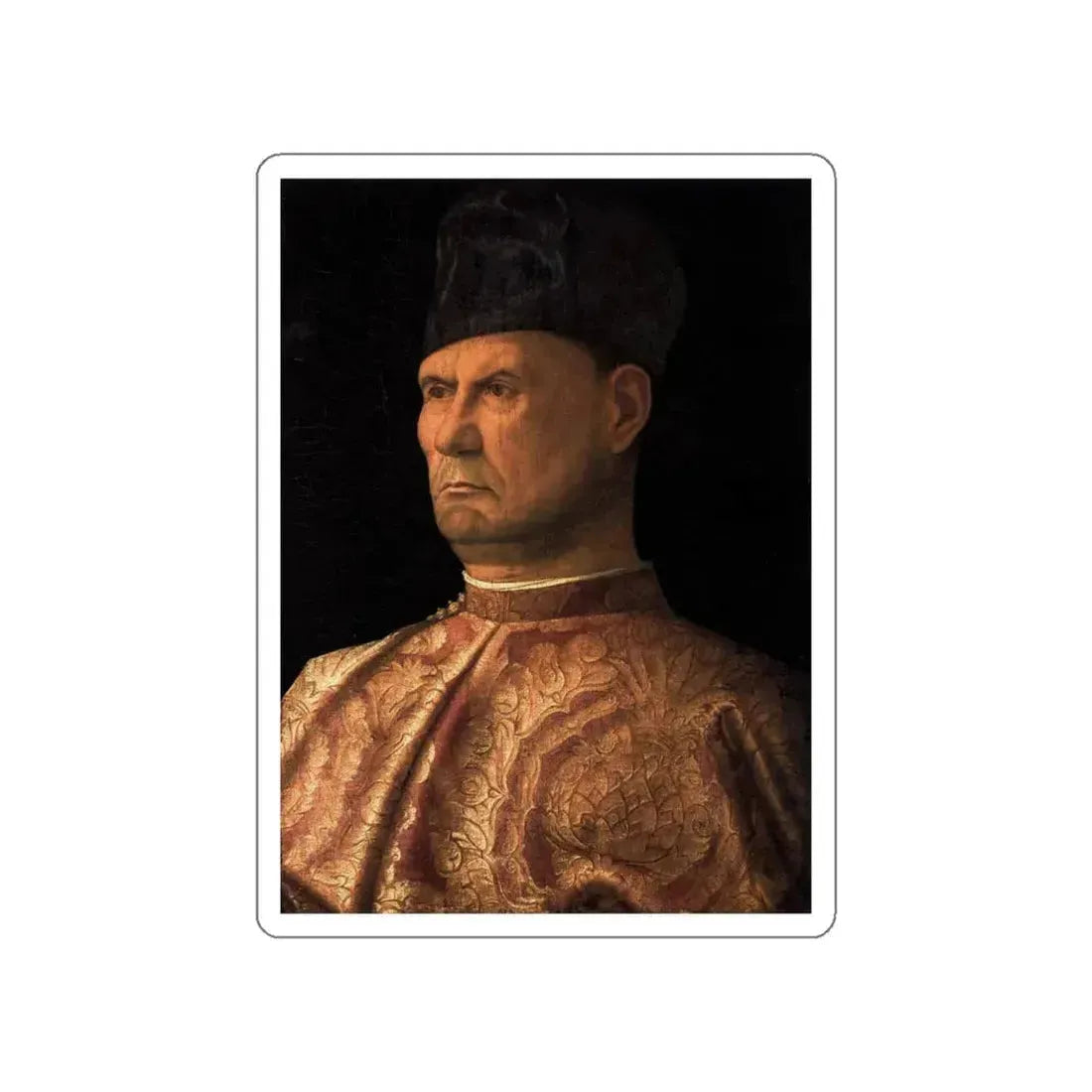 BELLINI, Giovanni - 1480-89 - Portrait of Giovanni Emo (Artwork) STICKER Vinyl Die-Cut Decal White Die-Cut 6 Inch - The Sticker Space