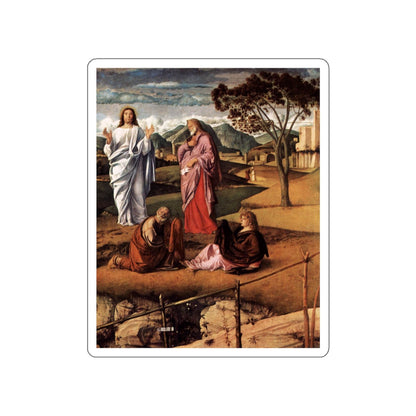 BELLINI, Giovanni - 1480-89 - Transfiguration of Christ (detail)2 (Artwork) STICKER Vinyl Die-Cut Decal-White-The Sticker Space