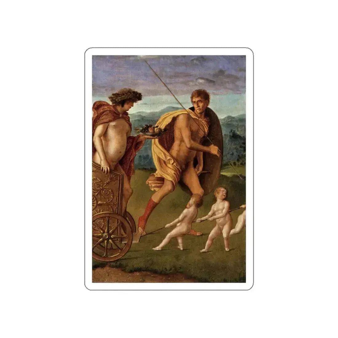 BELLINI, Giovanni - 1490-99 - Lust (or Perseverance) (Artwork) STICKER Vinyl Die-Cut Decal White Die-Cut 3 Inch - The Sticker Space
