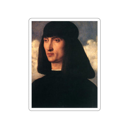 BELLINI, Giovanni - 1490-99 - Portrait of a Young Man (Artwork) STICKER Vinyl Die-Cut Decal-White-The Sticker Space