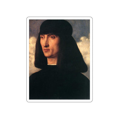 BELLINI, Giovanni - 1490-99 - Portrait of a Young Man (Artwork) STICKER Vinyl Die-Cut Decal-White-The Sticker Space