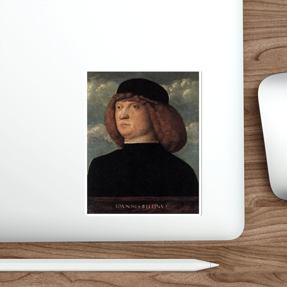 BELLINI, Giovanni - 1490-99 - Portrait of a Young Man3 (Artwork) STICKER Vinyl Die-Cut Decal-The Sticker Space