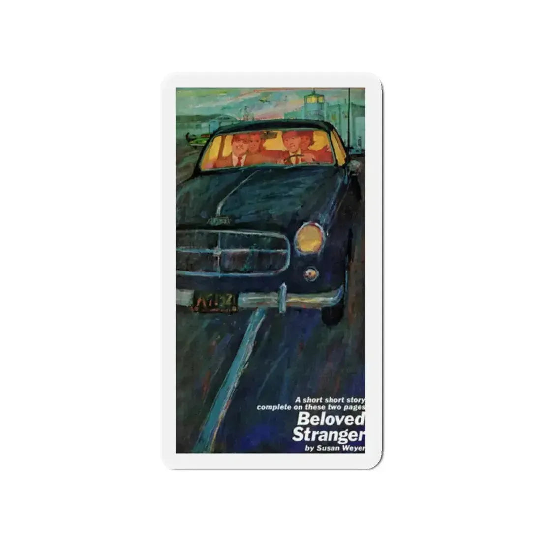 Beloved Stranger, Redbook, February 1962 (Magazine Illustration) Refrigerator Magnet - The Sticker Space