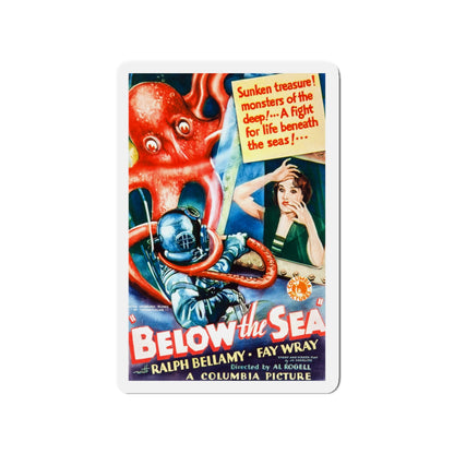 BELOW THE SEA 1933 Movie Poster - Die-Cut Magnet-3" x 3"-The Sticker Space