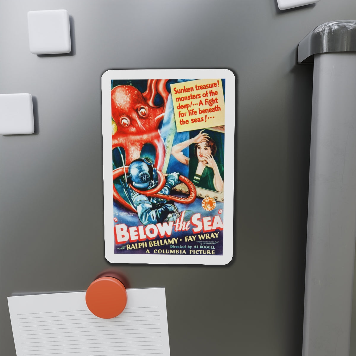 BELOW THE SEA 1933 Movie Poster - Die-Cut Magnet-The Sticker Space