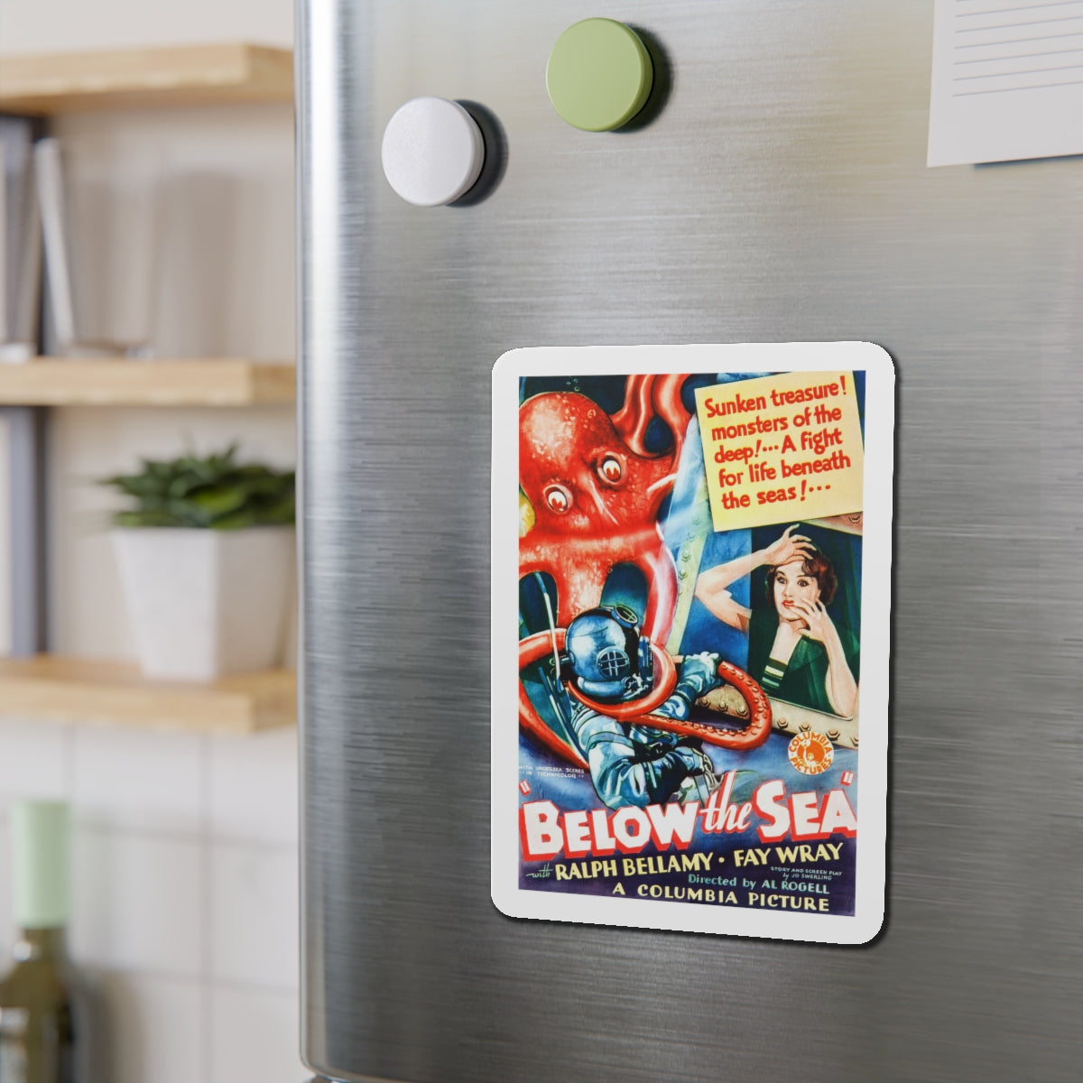 BELOW THE SEA 1933 Movie Poster - Die-Cut Magnet-The Sticker Space