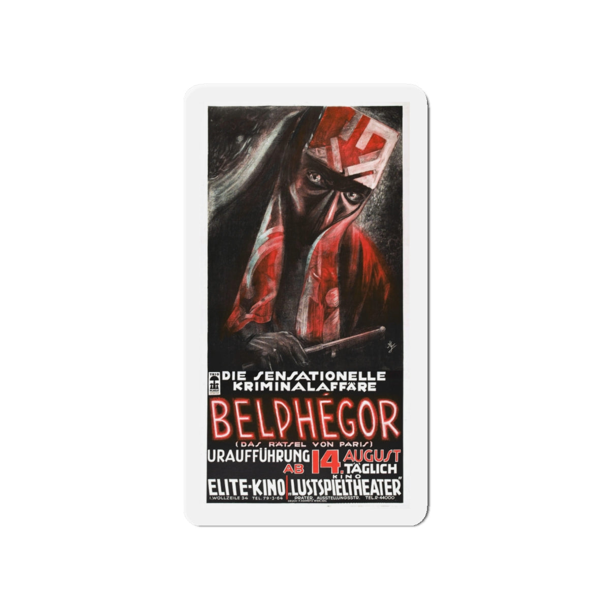 BELPHEGOR 1927 Movie Poster - Die-Cut Magnet-4" x 4"-The Sticker Space