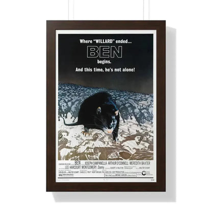 BEN 1972 - Framed Movie Poster 16″ x 24″ Walnut - The Sticker Space