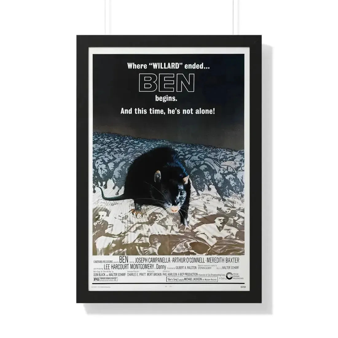 BEN 1972 - Framed Movie Poster - The Sticker Space