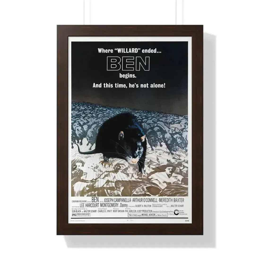 BEN 1972 - Framed Movie Poster - The Sticker Space