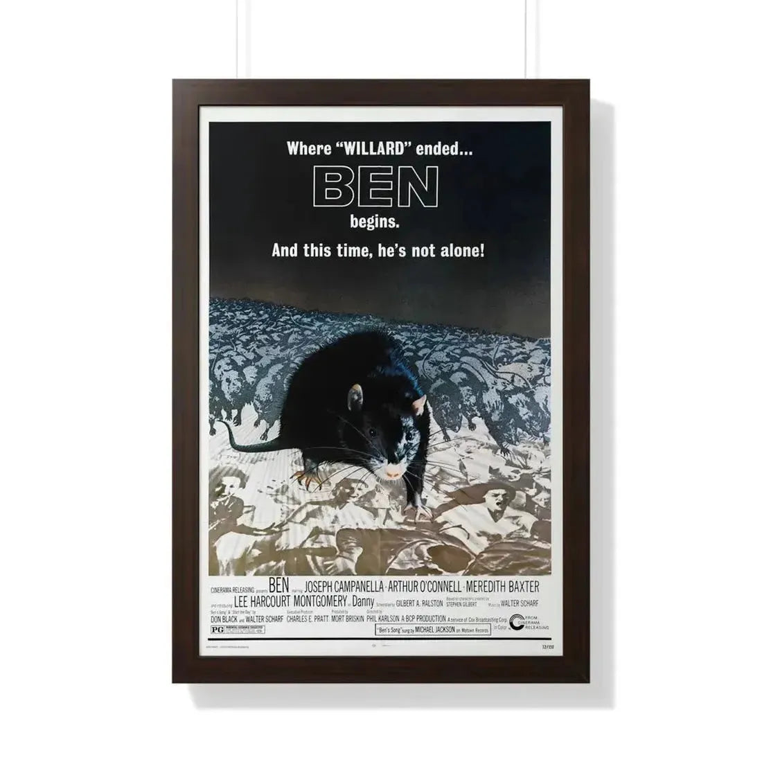 BEN 1972 - Framed Movie Poster - The Sticker Space