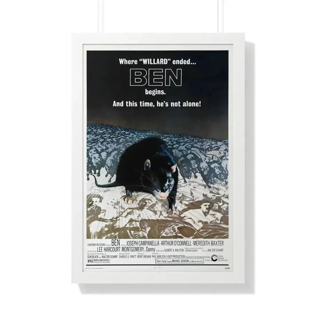 BEN 1972 - Framed Movie Poster - The Sticker Space