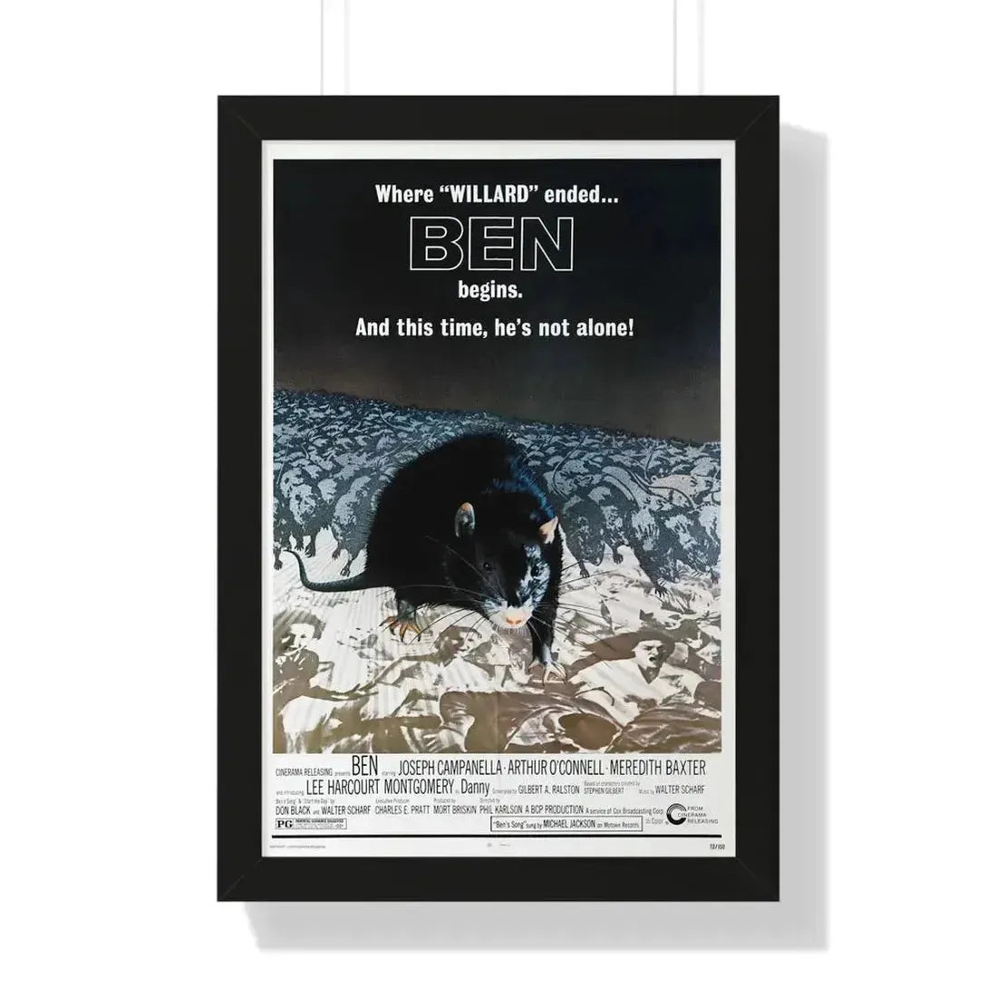 BEN 1972 - Framed Movie Poster - The Sticker Space