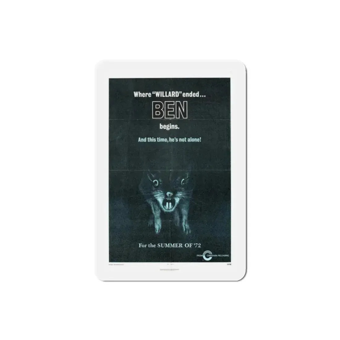 Ben 1972 Movie Poster Refrigerator Magnet 2 Inch - The Sticker Space