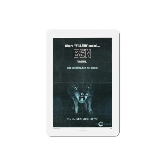 Ben 1972 Movie Poster Refrigerator Magnet 2 Inch - The Sticker Space
