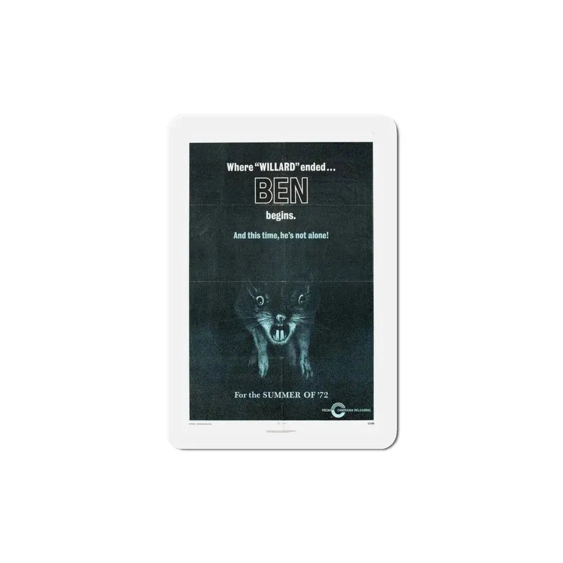 Ben 1972 Movie Poster Refrigerator Magnet 5 Inch - The Sticker Space